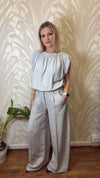 Pantalone a palazzo con pinces