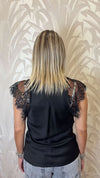 Maglia in pizzo mezza manica