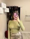 Maglia in pizzo a maniche lunghe