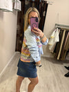 Camicia con retro ricamato