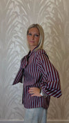 Camicia a righe over con fiocco