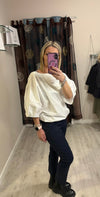 Blusa con maniche a palloncino