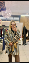 Scialle in maglia rigata