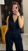 Gilet sartoriale con scollo a V