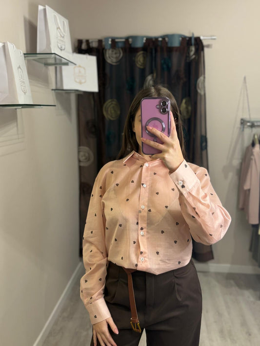Camicia con i cuoricini