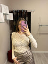 Maglia in pizzo a maniche lunghe