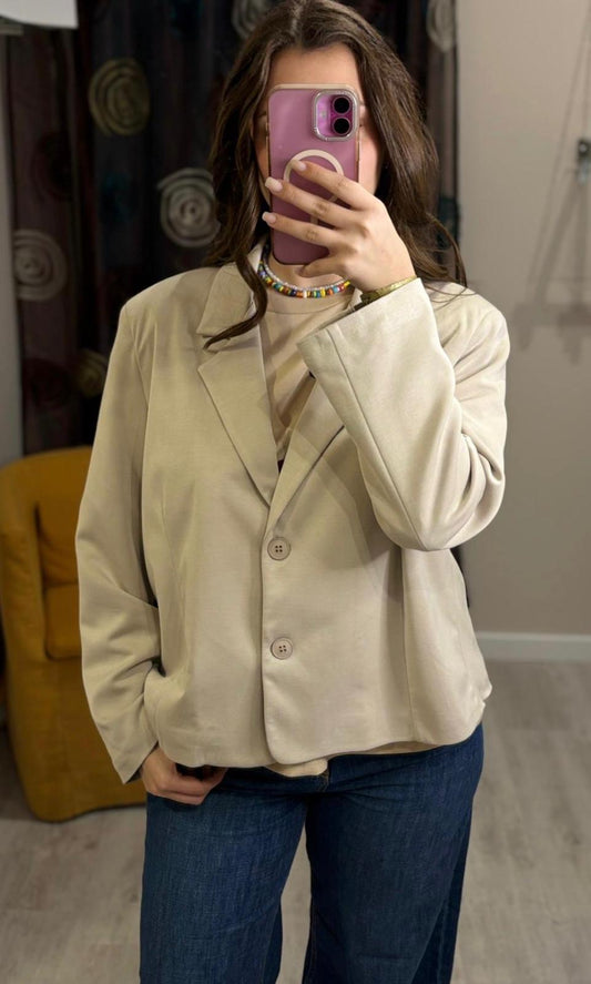 Blazer corto dal taglio essenziale