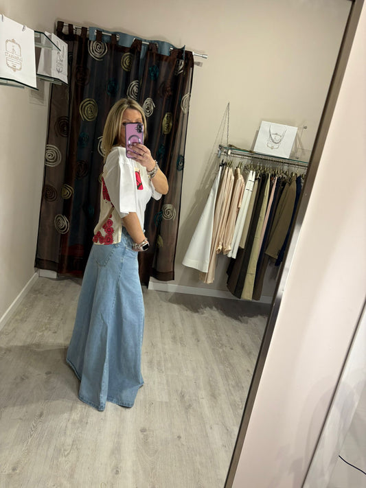 Gonnellone in denim
