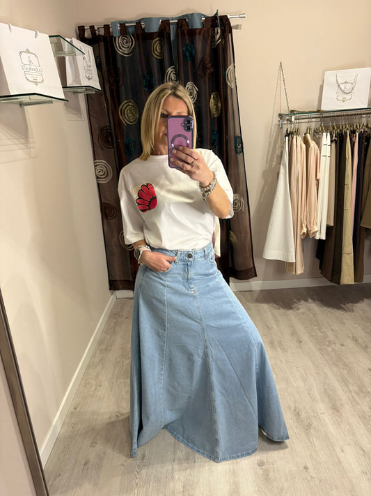 Gonnellone in denim