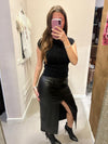 Gonna Longuette in pelle