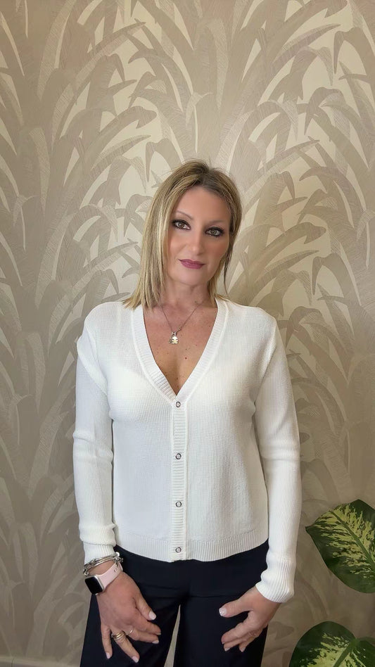 Cardigan con scollo a V