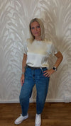T-shirt in viscosa mezza manica
