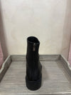 Stivaletto nero in pelle martellata