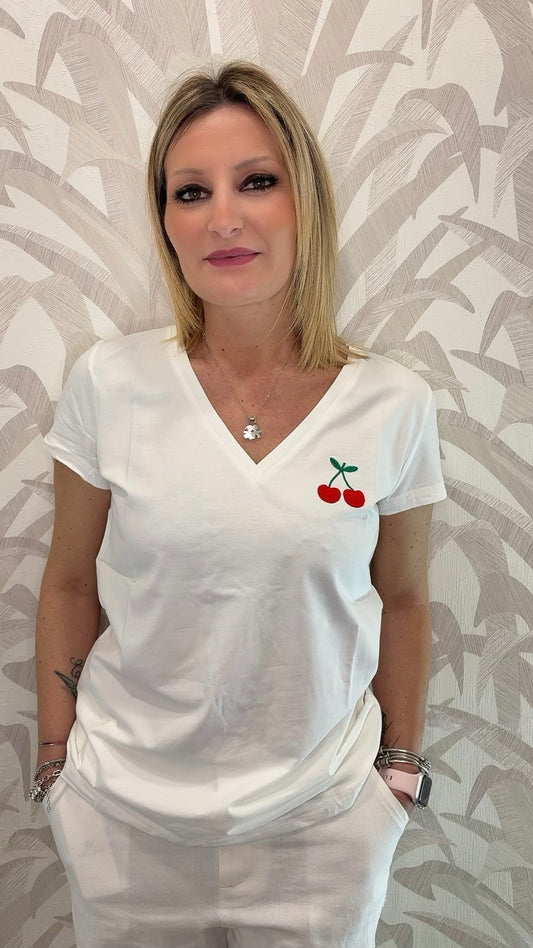 T-shirt con ciliegie