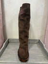 Stivale alto in camoscio