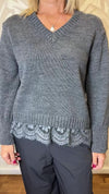 Maglione con pizzo