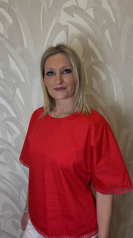 Blusa Rossa in Cotone