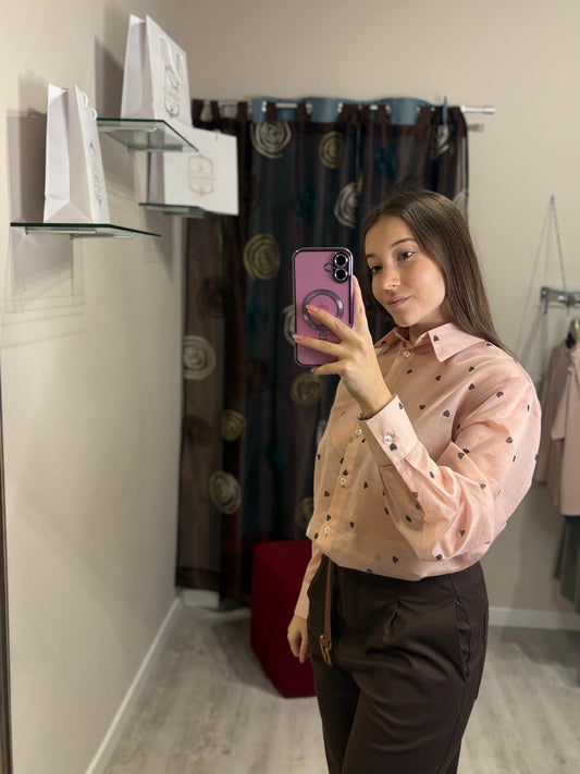 Camicia con i cuoricini