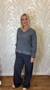 Maglione con pizzo