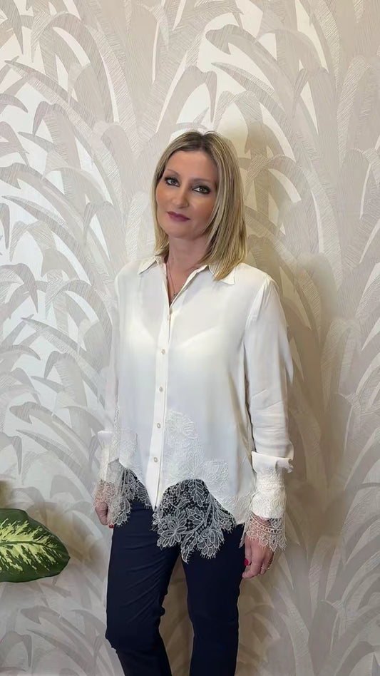 Camicia con pizzo