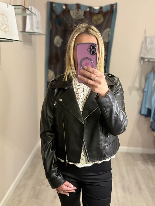 Giacca in eco pelle